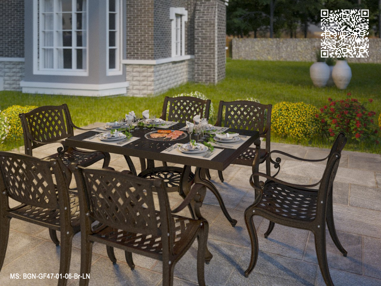 Bộ Bàn Ghế Sân Vườn GF47-01-06-LN