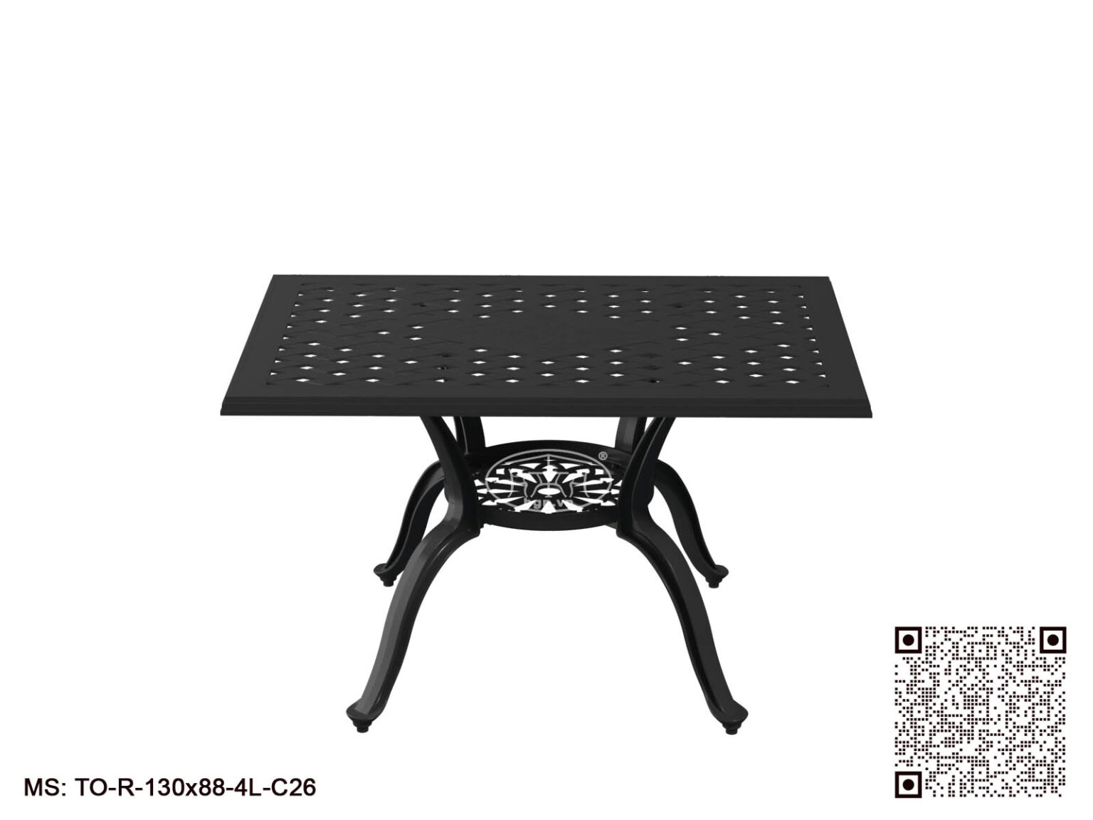 Bàn Nhôm Chữ Nhật Hoa Văn 1300x880 - Ảnh 3