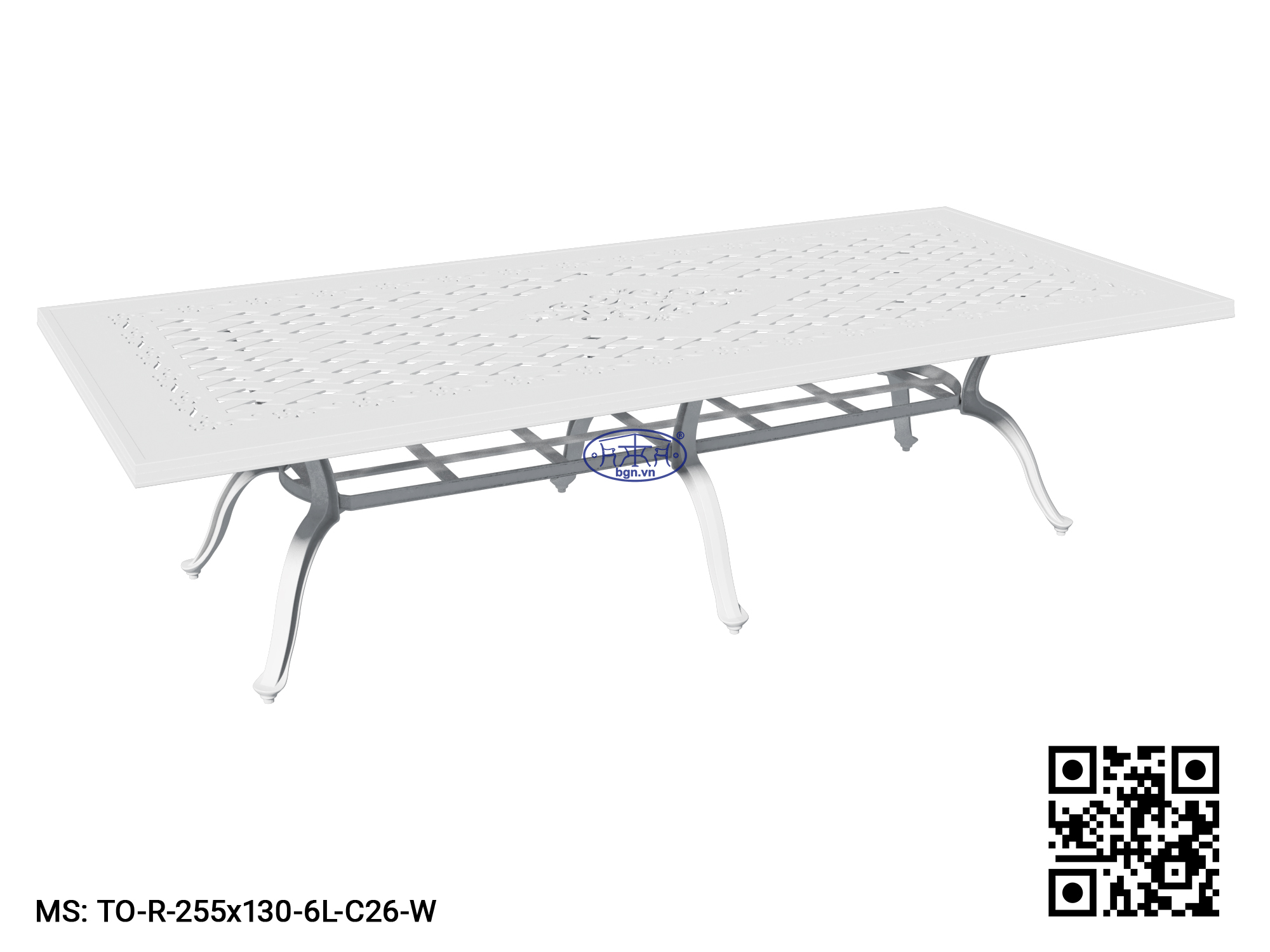 Bàn Nhôm CN Nang Thẳng 255x130