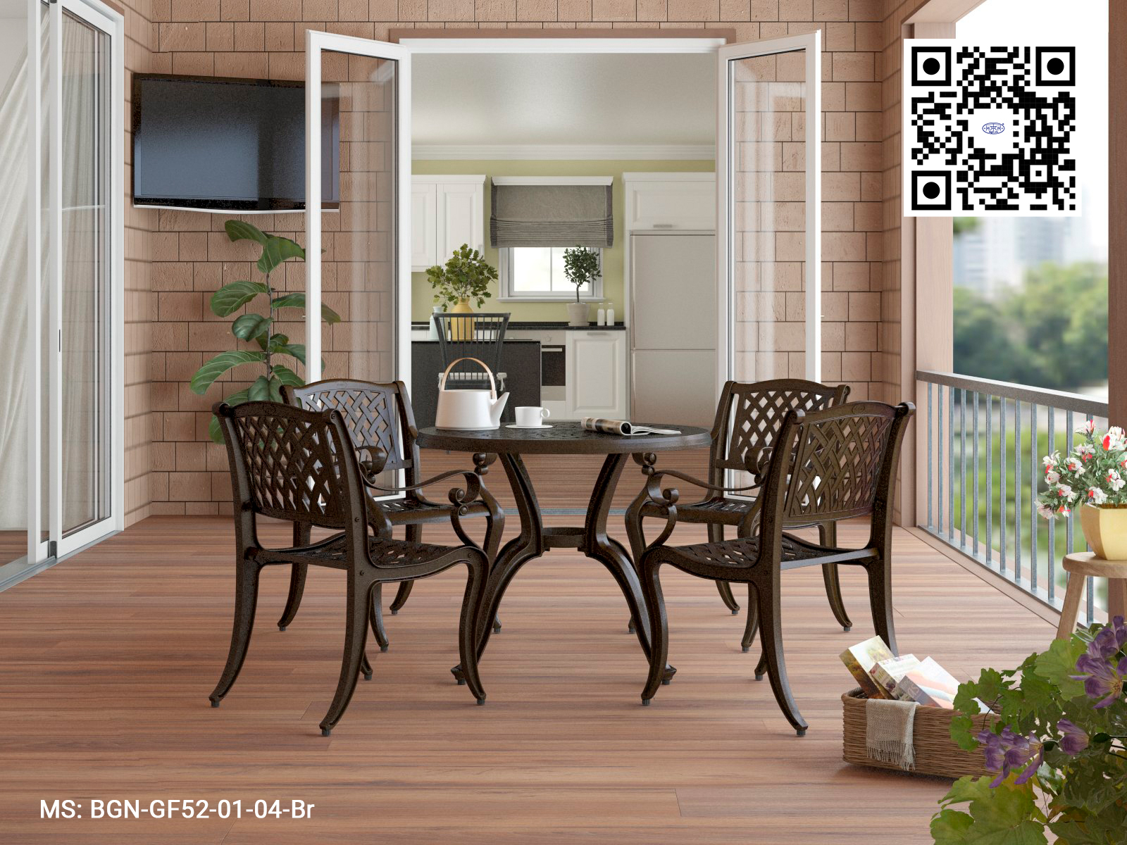 Bộ Bàn Ghế Sân Vườn 95 GF52 - Ảnh 2