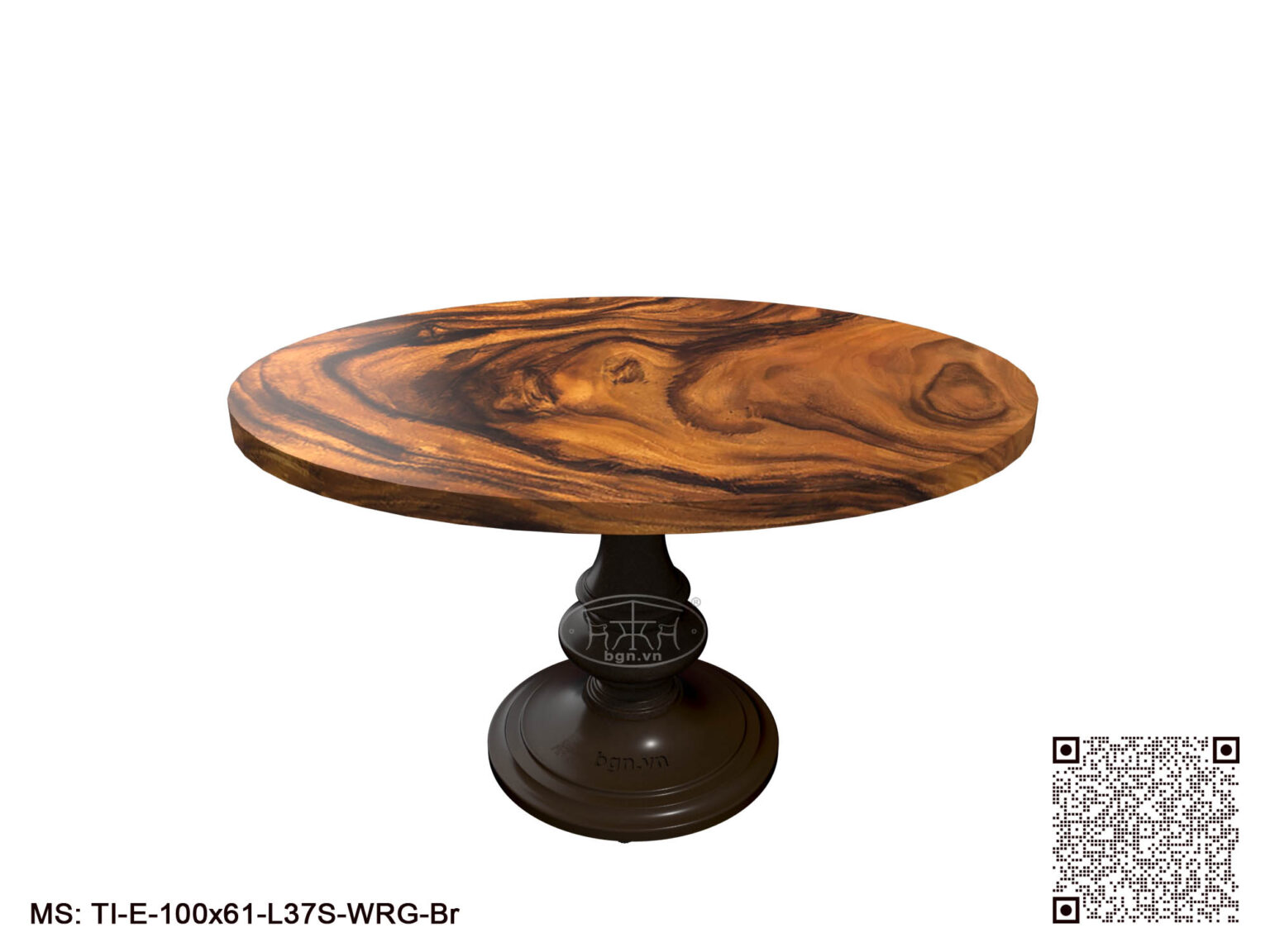 Bàn Nhôm Mặt Gỗ Me Tây Trơn Elip 1005×610 mm - Ảnh 2