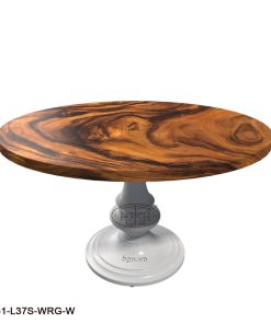 Bàn Nhôm Mặt Gỗ Me Tây Trơn Elip 1005×610 mm